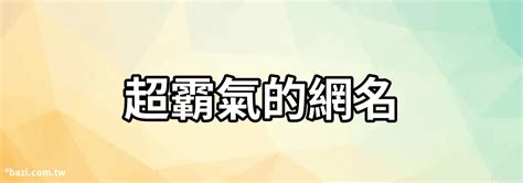 霸氣的網名 婁氏頭戴米